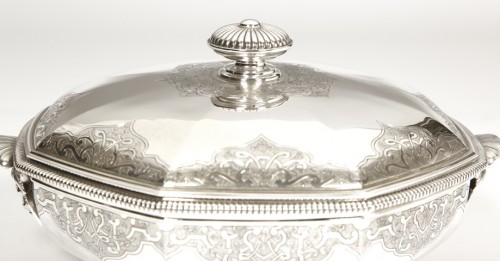Antique Silver  - Boin Taburet - Centerpiece, Vegetable dish and its dish in sterling silver