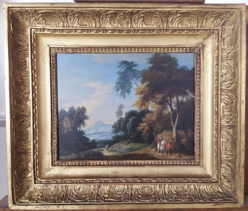 Peeter Bout (1658-1719) - Paysage boisé avec Cavalier - Galerie Eric Beaumont