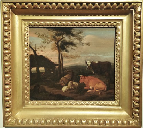 Berger et son troupeau - Ecole Hollandaise du XVIIIe siècle