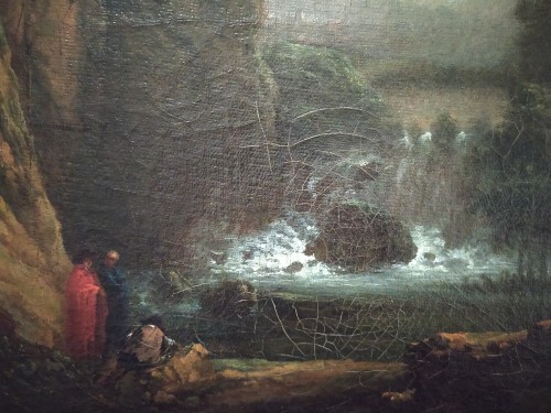 Tableaux et dessins Tableaux XVIIIe siècle - Paysage à la cascade - Ecole française du XVIIIe siècle