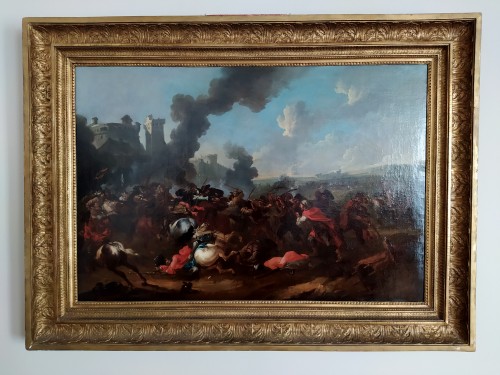 XVIIIe siècle - La Bataille de Kahlenberg - attribué à August Querfurt 