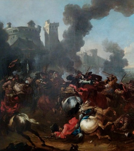 attributed to August Querfurt - &quot;Battle of Kahlenberg&quot; - 