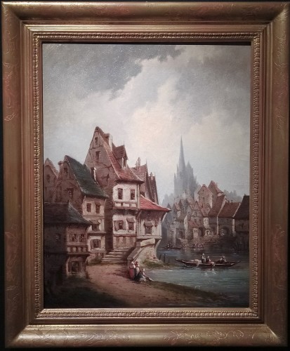 View of Rouen - French School of the 19th century - Paintings & Drawings Style 