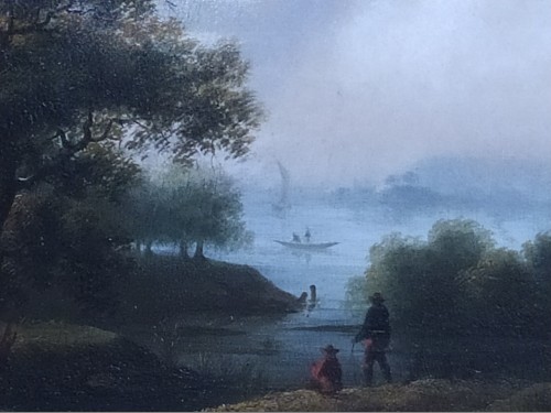 Paintings & Drawings  - River Landscape - Flemish school, 19th century