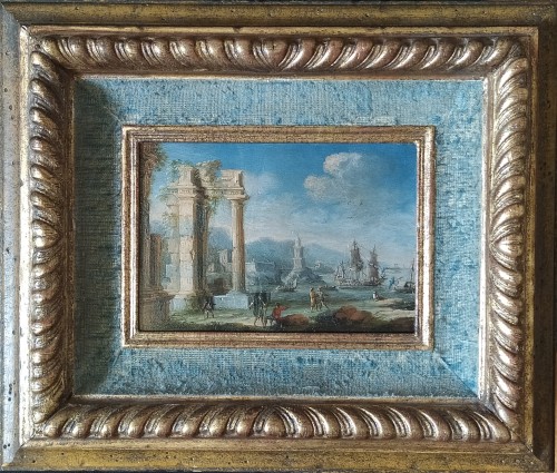 Ruines Antiques sur des littoraux (Paire) - Attribué à Gennaro Greco (1663–1714) - Galerie Eric Beaumont