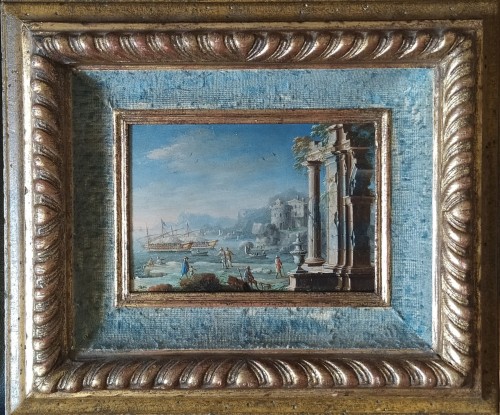 Ruines Antiques sur des littoraux (Paire) - Attribué à Gennaro Greco (1663–1714) - 