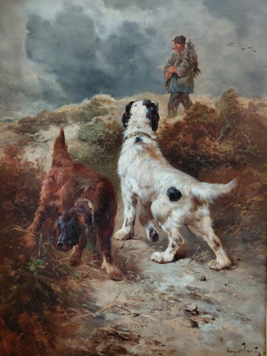 Henry Schouten (1860-1927) - Hunting Dogs - Paintings & Drawings Style 