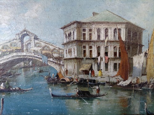 Paintings & Drawings  - Rialto Bridge and the Palazzo de Camerlenghi, Venetian School, late 18th/early 19th century