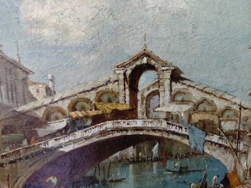 Rialto Bridge and the Palazzo de Camerlenghi, Venetian School, late 18th/early 19th century - 