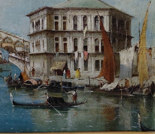 18th century - Rialto Bridge and the Palazzo de Camerlenghi, Venetian School, late 18th/early 19th century