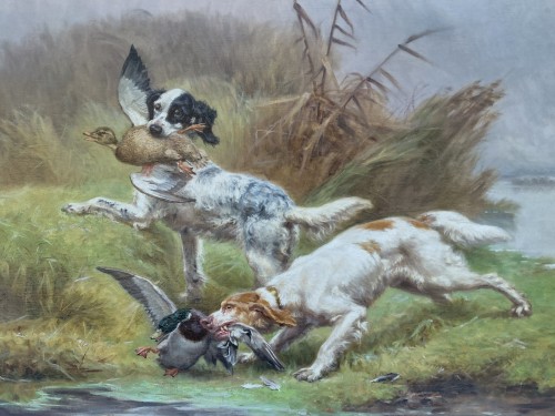 Jules-Bertrand Gélibert (1834 - 1916) – Duck Hunting Scene - Paintings & Drawings Style 