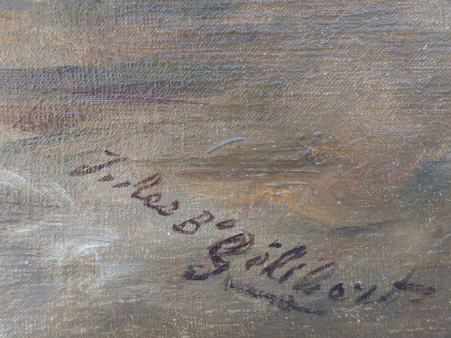Paintings & Drawings  - Jules-Bertrand Gélibert (1834 - 1916) – Duck Hunting Scene