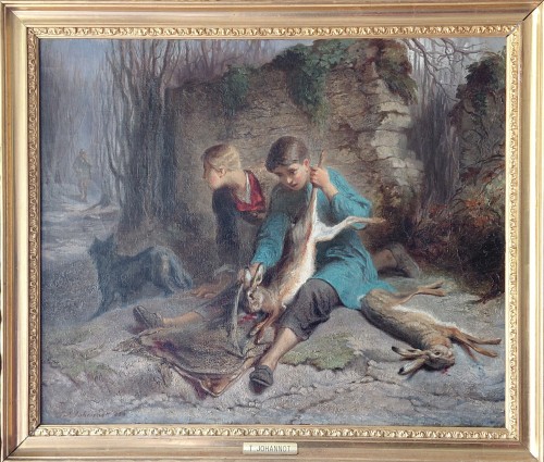 Paintings & Drawings  - T.Y Johannot, Les petits Braconneurs (The Little Poachers)