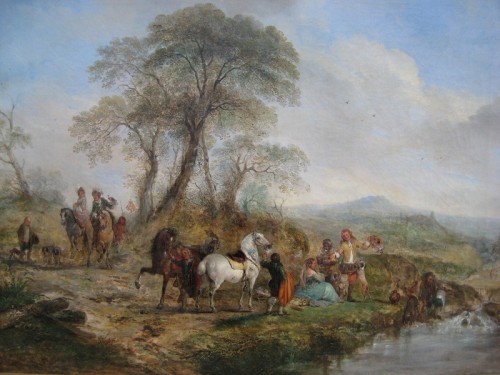 Alexandre-René VERON (1826- 897) attributed to - The Hunting stop  - Paintings & Drawings Style 
