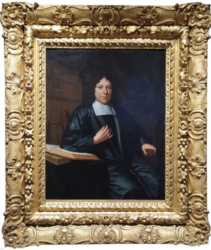 Nicolas Maes ( 1634 – 1693) - Portrait d'un Homme de Loi dans son Cabinet