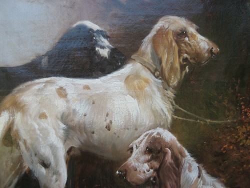 Paintings & Drawings  - Henry Schouten (1864-1927) - Resting Hunting Dogs