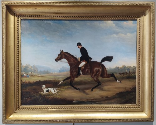 Paintings & Drawings  - Hunting with hounds (pair) - 19th century French school