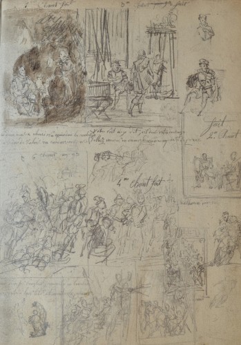 Carnet de dessins par Auguste-Xavier Leprince (1799-1826) - Tableaux et dessins Style Restauration - Charles X