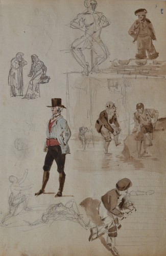 Carnet de dessins par Auguste-Xavier Leprince (1799-1826) - Galerie Étienne Lévy
