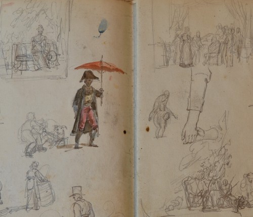 Carnet de dessins par Auguste-Xavier Leprince (1799-1826) - Restauration - Charles X