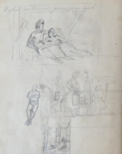 Antiquités - Carnet de dessins par Auguste-Xavier Leprince (1799-1826)