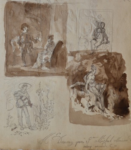 Antiquités - Carnet de dessins par Auguste-Xavier Leprince (1799-1826)