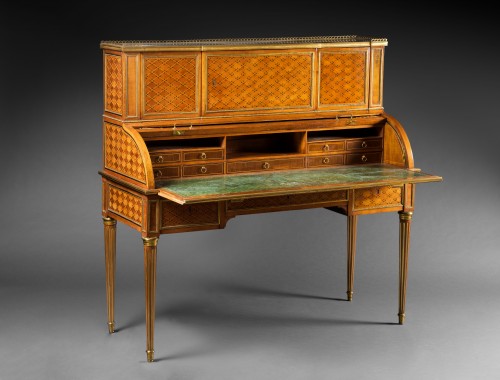 Important secrétaire à cylindre attribué à Weisweiler - Mobilier Style Louis XVI