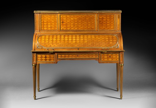 Furniture  - An important Louis XVI rolltop desk attributed to Weisweiler