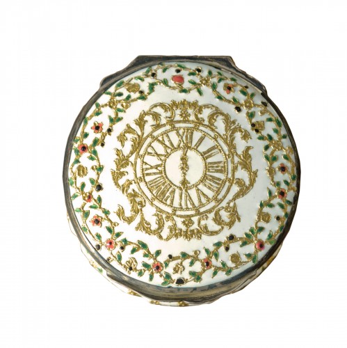 A Louis XV enamel snuff box