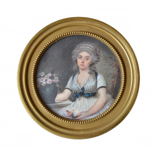 Miniature representing a lady - Motelay