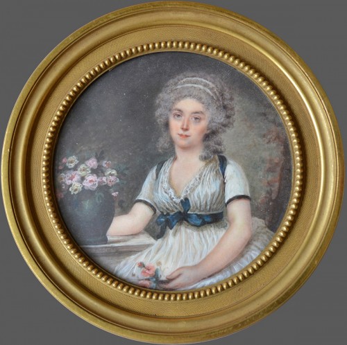 Miniature representing a lady - Motelay - Objects of Vertu Style 