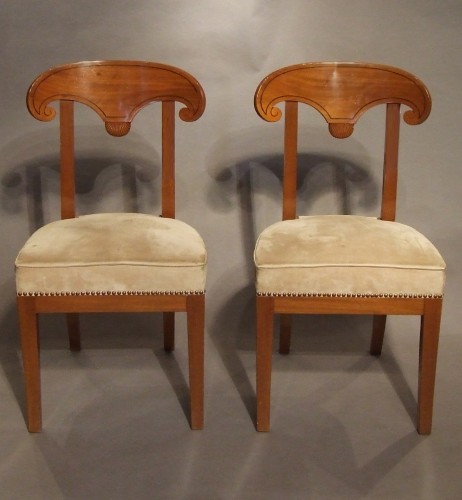 Paire de chaise en acajou d'époque Consulat - Sièges Style Directoire