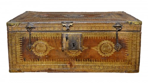 A Louis XIII gilt-tooled morocco leather box