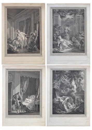 « Les quatre heures du jour » after Pierre Antoine Baudoin (1723-1769)