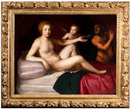 Jupiter & Antiope -  Atelier de Dirk de Quade van Ravesteyn (1565-1620)