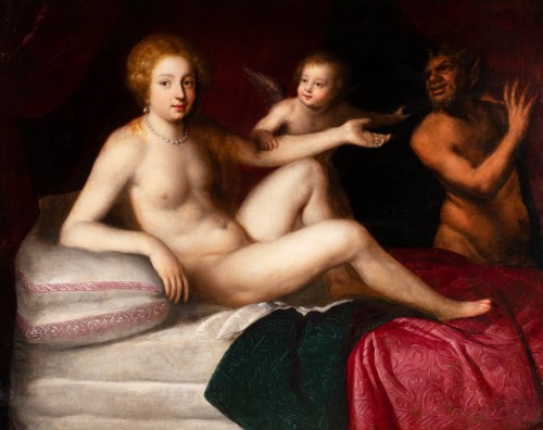 Jupiter & Antiope -  Atelier de Dirk de Quade van Ravesteyn (1565-1620) - 