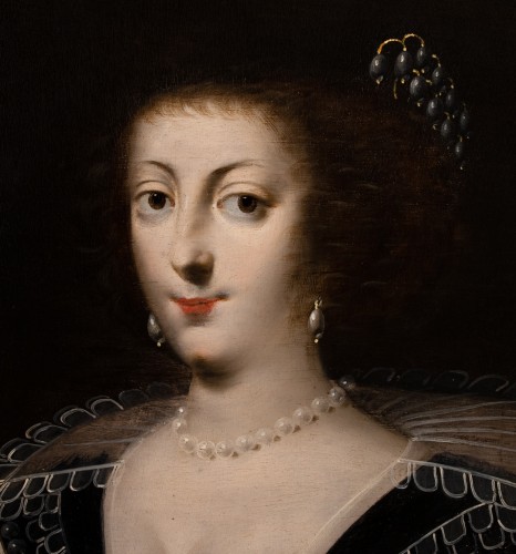 Portrait d’une jeune princesse - Claude Deruet (1588-1660) et atelier - Tableaux et dessins Style Louis XIII