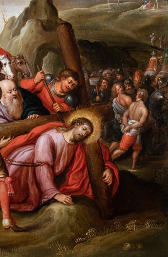 La montée au calvaire. Frans Francken II et atelier, époque XVIIe siècle - Tableaux et dessins Style 