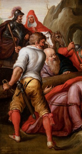 Tableaux et dessins Tableaux XVIIe siècle - La montée au calvaire. Frans Francken II et atelier, époque XVIIe siècle