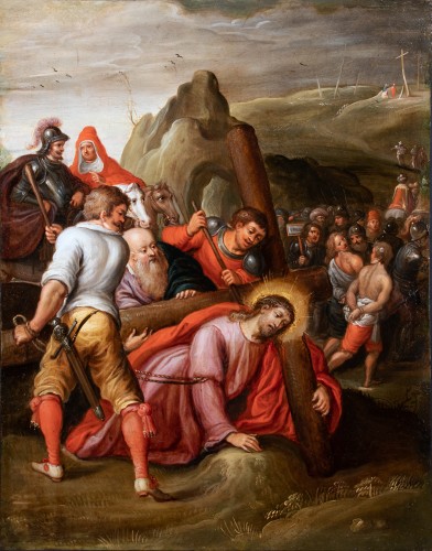 La montée au calvaire. Frans Francken II et atelier, époque XVIIe siècle - Galerie FC Paris