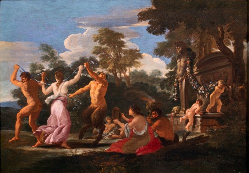 Allegory of spring with bacchic dance - Filippo Lauri (1623-1694) - 