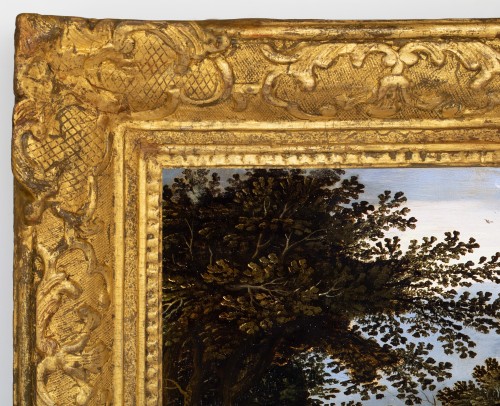 Chasse au cerf dans un paysage sylvestre - Paul Bril & atelier (fin du XVIe siècle) - 