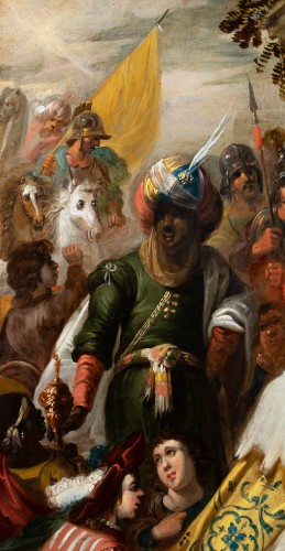 Tableaux et dessins Tableaux XVIIe siècle - Adoration des Rois Mages - École Anversoise du XVIIe siècle