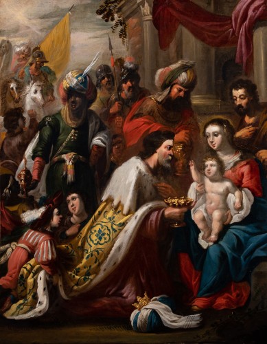 Adoration des Rois Mages - École Anversoise du XVIIe siècle - Galerie FC Paris