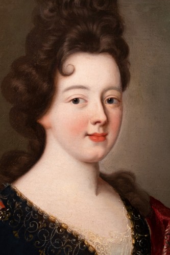 Portrait of the Duchesse d&#039;Humières, workshop of François de Troy 17th century - Paintings & Drawings Style 