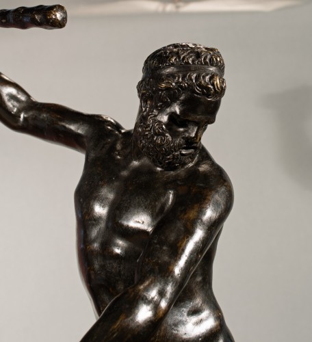 Hercule brandissant sa massue - École Italienne du XVIIIe siècle - Sculpture Style 