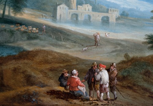 17th century - Villager at the edge of a wood, attributed to Théobald Michau (1676 -1765)