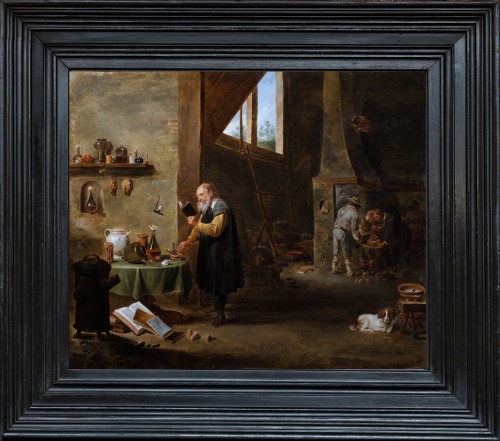 Alchimiste dans son cabinet de travail. David II Teniers (1610-1690) et Atelier