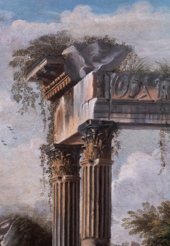 Ruines antiques animées de personnages - Atelier de Giovanni Paolo Panini (1691-1765) - Galerie FC Paris