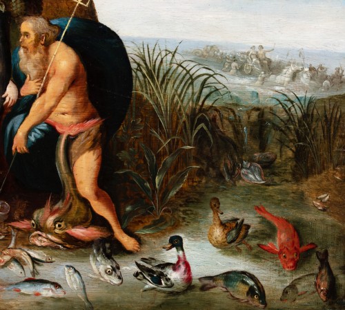 Allégorie de l’eau & et de la terre. Jan Brueghel le Jeune et Jan van Kessel Atel - Tableaux et dessins Style 